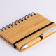 Caderno De Anotações Em Bambu com Elástico Promocional