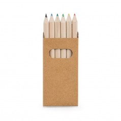 Caixa De Cartão Com 6 Mini Lápis De Cor Personalizado