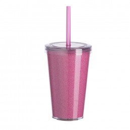 Copo De Acrílico 550Ml Com Canudo Personalizado